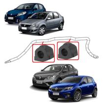 Par bucha borracha barra estabilizadora dianteira renault logan sandero g1 g2 2007 a 2020