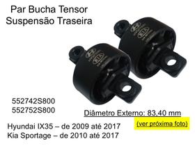 Par Bucha Tensor Suspensão Traseira (Bucha Facão) 83,00 mm para Hyundai IX35, Kia Sportage