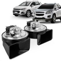 Par Buzina Tracker 2014 a 2019 Am80sx H & L Conector Uscar Agudo Grave 12v Caracol 2 Terminais