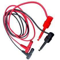 Par Cabo Gancho Para Multímetro Multiteste Fonte De Bancada Ponta Clipe Para Pendurar Medições