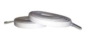 Par Cadarço Poliester Chato Branco Ou Preto 120mm E 140mm