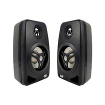 Par Caixa De Som Ambiente 4pol 70w 8r Preta Leson F108