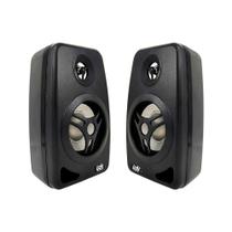 Par Caixa De Som Ambiente 4pol 70w 8r Preta Leson F108