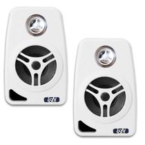 Par Caixa De Som Ambiente De Parede Leson 70w 8ohms Branca