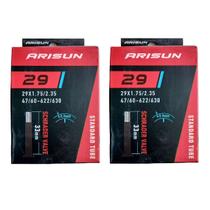 Par câmara de ar 29 x 1.75/2.35 bike Arisun bico grosso 33 mm Par câmara de ar 29 x 1.75/2.35 bike Arisun bico grosso 33 mm