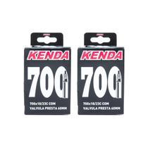 Par Câmara de ar aro 700 x 18/23 Kenda bico fino 60 mm Par Câmara de ar aro 700 x 18/23 Kenda bico fino 60 mm