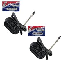 Par Câmara de Ar de Bicicleta para Aro 700x25/28c Válvula Presta Longa 80mm