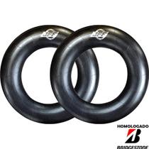 Par Câmaras De Ar 12.5/80-18 Aro 18 Bico Borracha Tr15 Jff Homologado Bridgestone