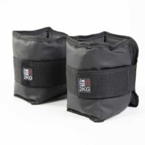 Par Caneleira Tornozeleira de Peso 2 kg Profissional WON Preto Treinar em Casa Academia Funcional