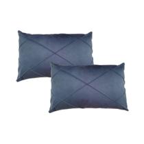 Par Capa De Almofada Retangular Suede Drapeada Baguete 30x50