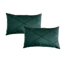 Par Capa De Almofada Retangular Suede Drapeada Baguete 30x50