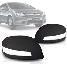 Par Capa Do Retrovisor Honda Civic 2012 2013 Com Furo Pisca