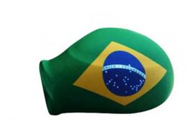Par Capa Retrovisor Bandeira do Brasil Carro Automóvel