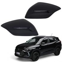 Par Capa Retrovisor Chevrolet Tracker 2020 2021 2022 2023 2024 2025 2026 Preto Ouro Negro Sem Furo Sensor