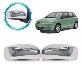 Par Capa Retrovisor Fiat Stilo Cromada Sem Furo Para Pisca Original