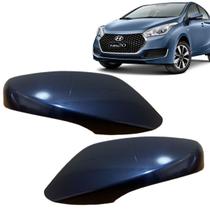 Par capa retrovisor hb20 2012 a 2019 com furo azul ocean