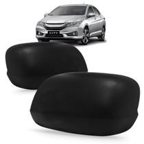 Par Capa Retrovisor Honda City 2014 2015 2016 Preto Novo