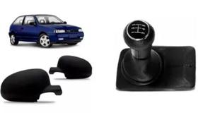 Par Capa Retrovisor + Kit Coifa Manopla Câmbio Gol G2 95/99 Par Capa Retrovisor + Kit Coifa Manopla Câmbio Gol G2 95/99