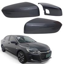 Par Capa Retrovisor Onix 2025 Com Furo Sensor Cinza Drake Original