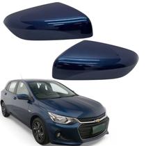 Par Capa Retrovisor Onix Plus 2020 2021 2022 2023 2024 2025 Azul Seeker Sem Furo Sensor Original