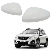 Par Capa Retrovisor Peugeot 2008 2015 2016 2017 2018 2019 2020 2021 2022 2023 2024 Branco Banquise Original