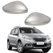 Par Capa Retrovisor Peugeot 2008 2016 2017 2018 2019 2020 2021 2022 2023 2024 Prata