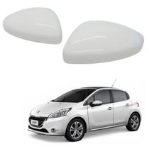 Par Capa Retrovisor Peugeot 208 2013 2014 2015 2016 2017 2018 2019 2020 2021 2022 2023 2024 Branco Banquise Original