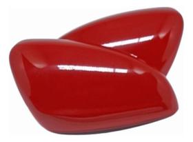 Par Capa Retrovisor Peugeot 208 Vermelho Rubi