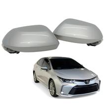 Par Capa Retrovisor Pisca Seta Corolla 2020 2021 2022 2023 2024 2025 Prata Supernova