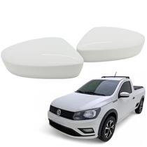Par Capa Retrovisor Saveiro 2013 2014 2015 2016 2017 2018 2019 2020 2021 2022 2023 Branco Cristal Sem Pisca