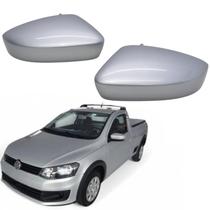 Par Capa Retrovisor Saveiro 2013 2014 2015 2016 2017 2018 2019 2020 2021 2022 2023 Prata Sirius Sem Furo