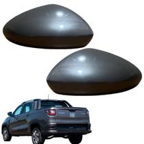 Par capa retrovisor strada 2020 até 2025 sem furo cinza silvestone