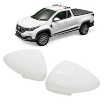 Par Capa Retrovisor Strada Endurance Branco Banchisa Com Furo 2021 2022 2023 2024 2025 Original
