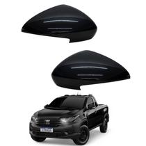 Par Capa Retrovisor Strada Volcano 2021 2022 2023 2024 2025 Com Furo Preto Vulcano Original