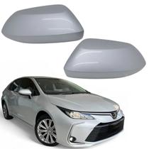 Par Capa Retrovisor Toyota Corolla 2020 2021 2022 2023 2024 2025 Prata SuperNova Original