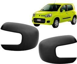 Par Capa Retrovisor Uno 10 A 17 Preta Modelo Ficosa Le E Ld