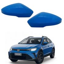 Par Capa Retrovisor Volkswagen Nivus Comfortline 2025 2026 Azul Turbo Original