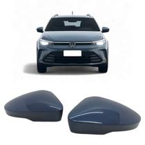 Par Capa Retrovisor Volkswagen Nivus Highline 2025 Azul Titan Original