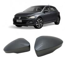 Par Capa Retrovisor Volkswagen Polo Highline 2021 Cinza Platinum Original