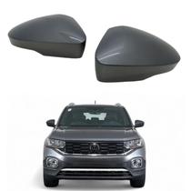 Par Capa Retrovisor Volkswagen T Cross 2020 2021 2022 2023 2024 2025 Cinza Platinum Original