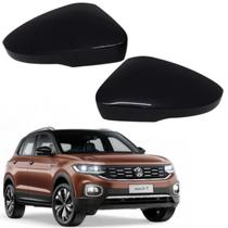 Par Capa Retrovisor Volkswagen T-Cross 2020 2021 2022 2023 2024 2025 Preto Ninja Original