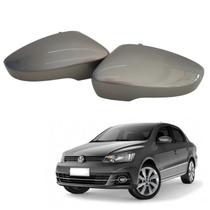 Par Capa Retrovisor Volkswagen Voyage 2013 2014 2015 2016 2017 2018 2019 2020 2021 2022 2023 Cinza Mojave