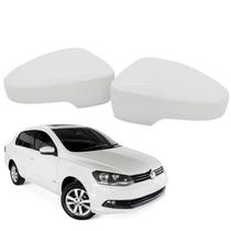 Par Capa Retrovisor Voyage 2013 2014 2015 2016 2017 2018 2019 2020 2021 2022 2023 Branco Cristal Com Furo