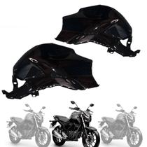 Par Capa Tanque Fazer Fz15 Abs Preto Brilho Original Yamaha