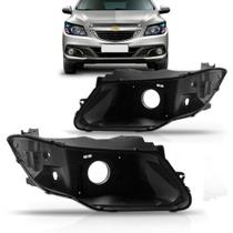Par carcaça farol dianteiro gm onix 2013 2014 2015 2016 Par carcaça farol dianteiro gm onix 2013 2014 2015 2016