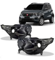 Par Carcaça Farol para Fiat Mobi 2016 2017 2018 2019 a 2022