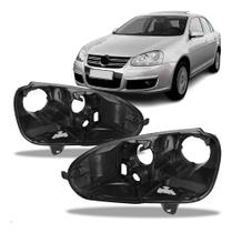 Par Carcaça Farol Vw Jetta 2007 2008 2009 2010