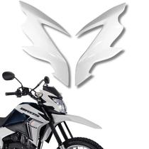 Par carenagem capa lateral farol bananinha honda nxr bros 160 branco 2022-2024