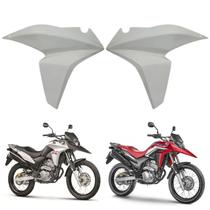 Par Carenagem Lateral Aleta Guia Aba Asa Tanque Branco Sem Pintura Honda Xre 300 2013 2014 2015