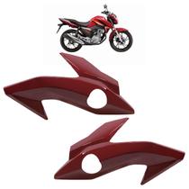 Par Carenagem Lateral do Farol CG 160 Titan 2014 Vermelho Acabamento Liso Par Carenagem Lateral do Farol CG 160 Titan 2014 Vermelho Acabamento Liso